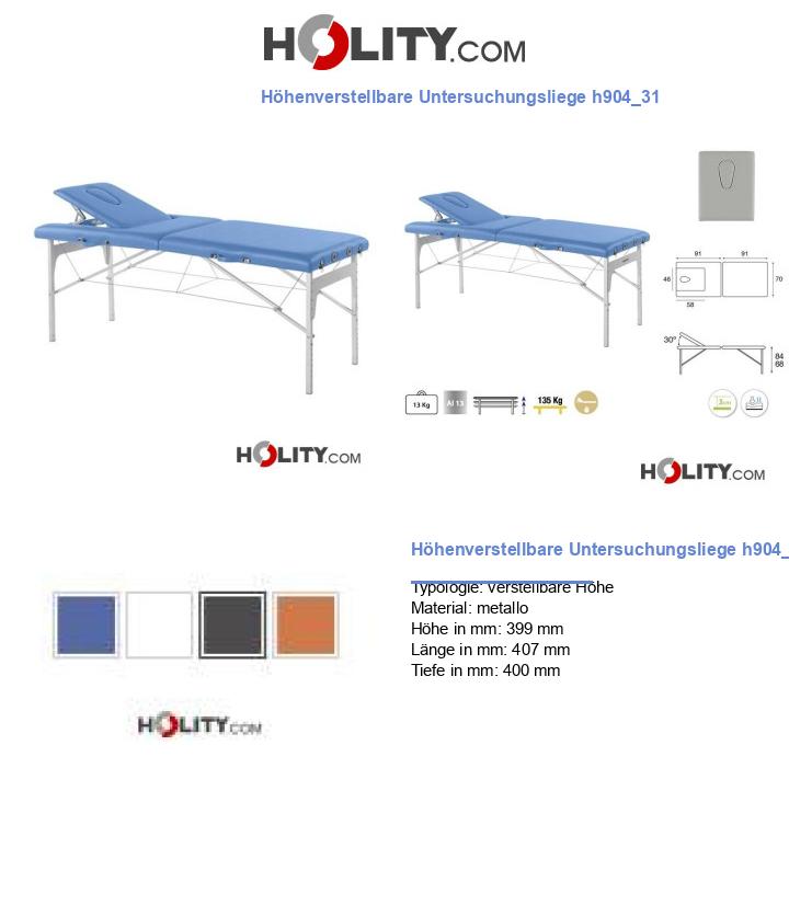 Höhenverstellbare Untersuchungsliege h904_31