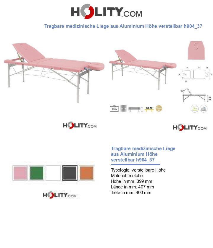 Tragbare medizinische Liege aus Aluminium Höhe verstellbar h904_37