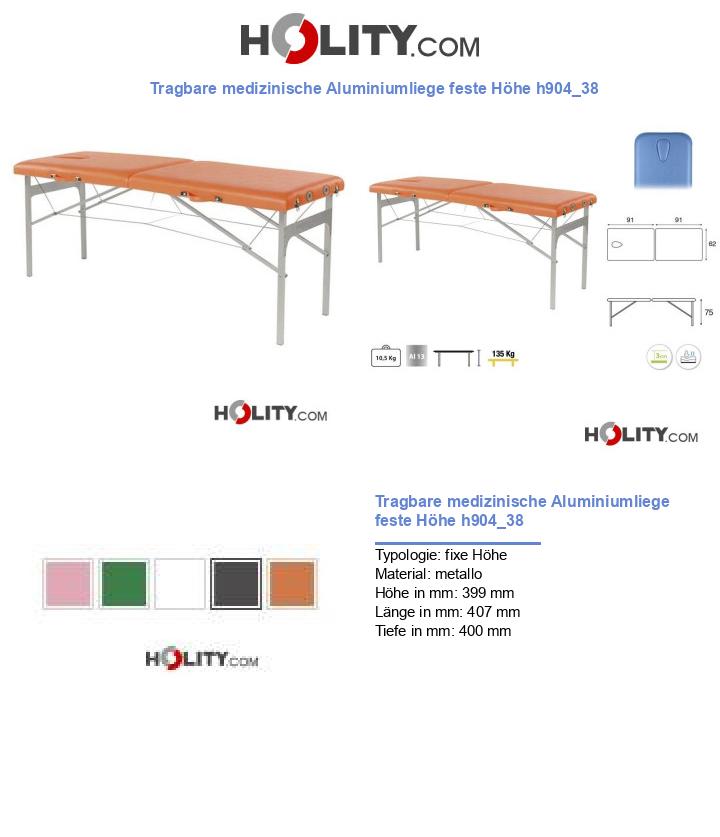Tragbare medizinische Aluminiumliege feste Höhe h904_38