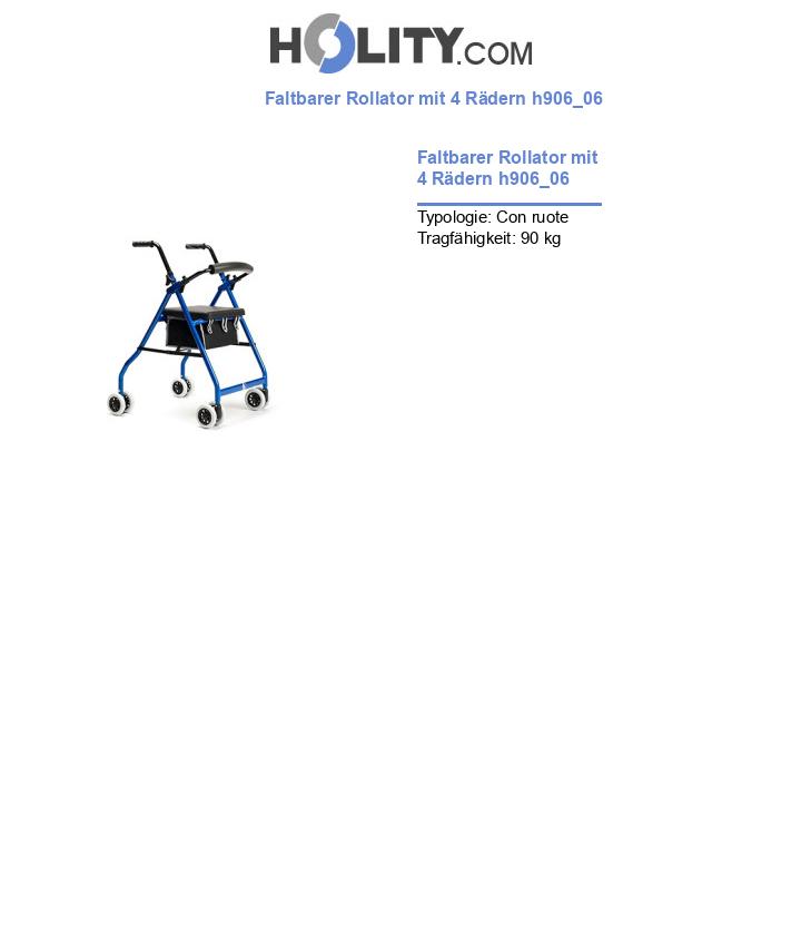 Faltbarer Rollator mit 4 Rädern h906_06