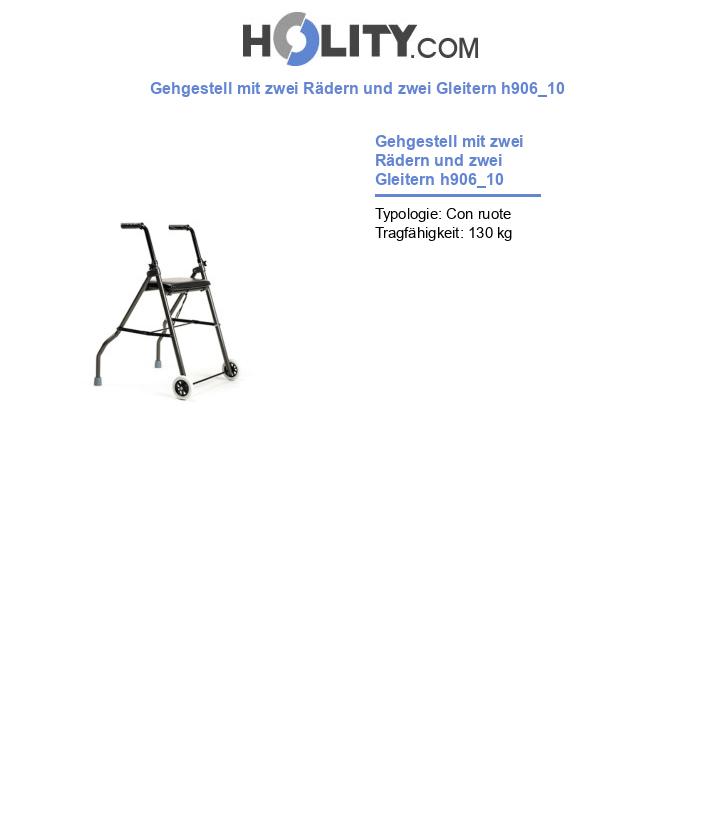 Gehgestell mit zwei Rädern und zwei Gleitern h906_10