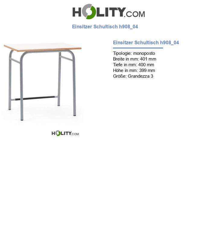 Einsitzer Schultisch h908_04