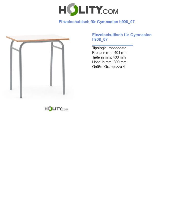 Einzelschultisch für Gymnasien h908_07