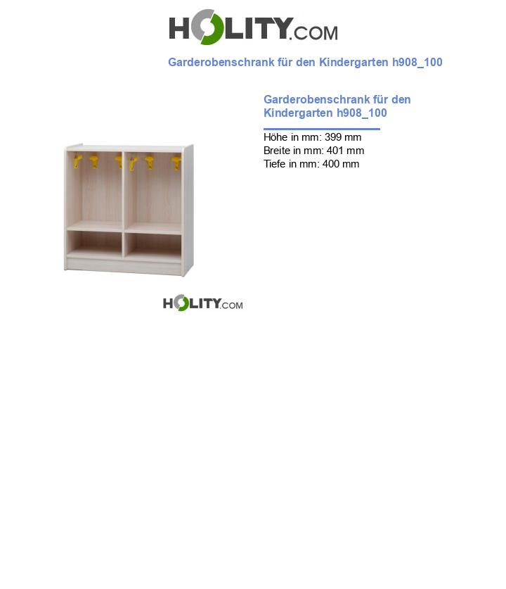 Garderobenschrank für den Kindergarten h908_100