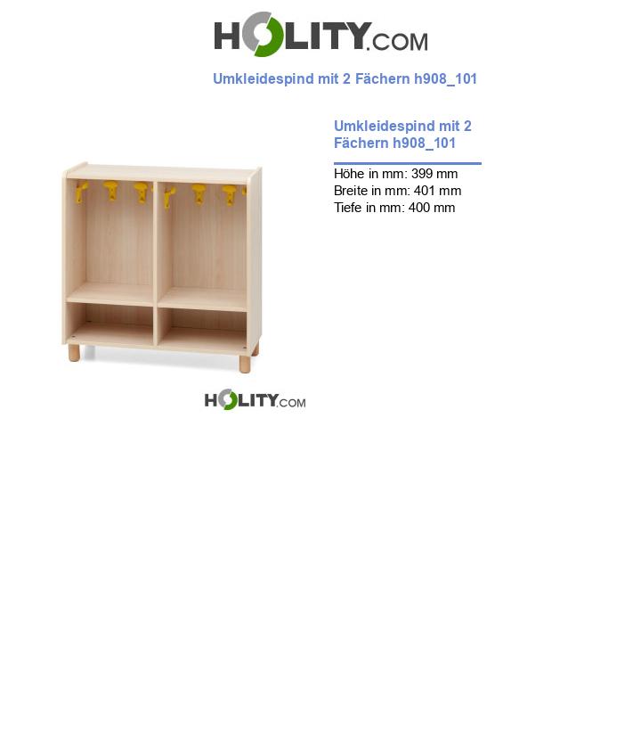 Umkleidespind mit 2 Fächern h908_101