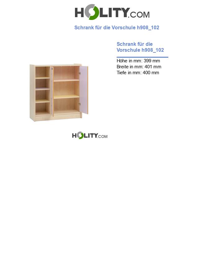 Schrank für die Vorschule h908_102