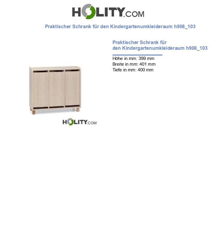 Praktischer Schrank für den Kindergartenumkleideraum h908_103