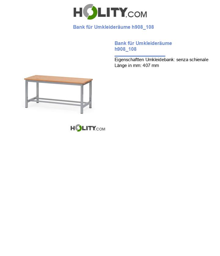 Bank für Umkleideräume h908_108