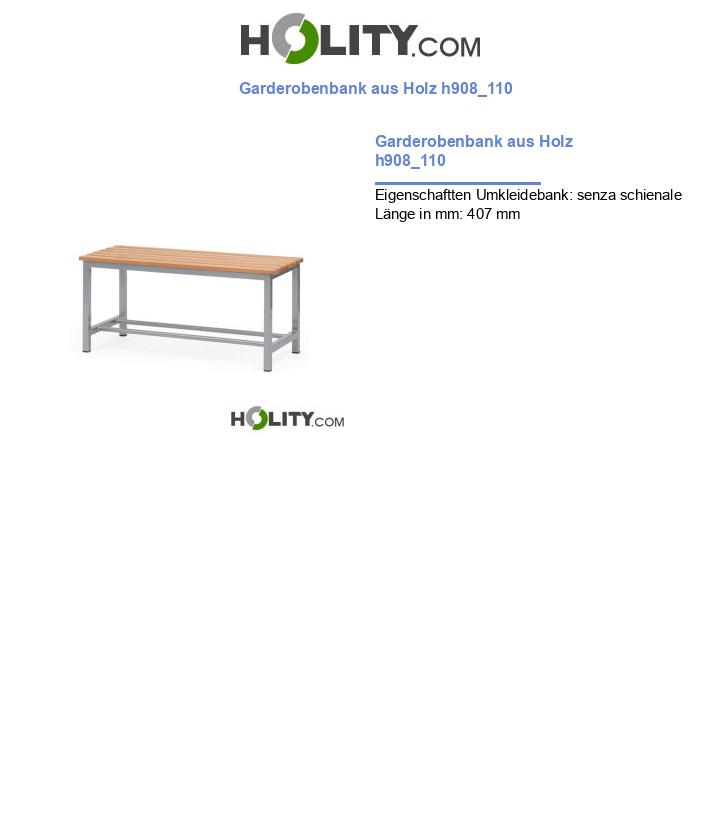Garderobenbank aus Holz h908_110