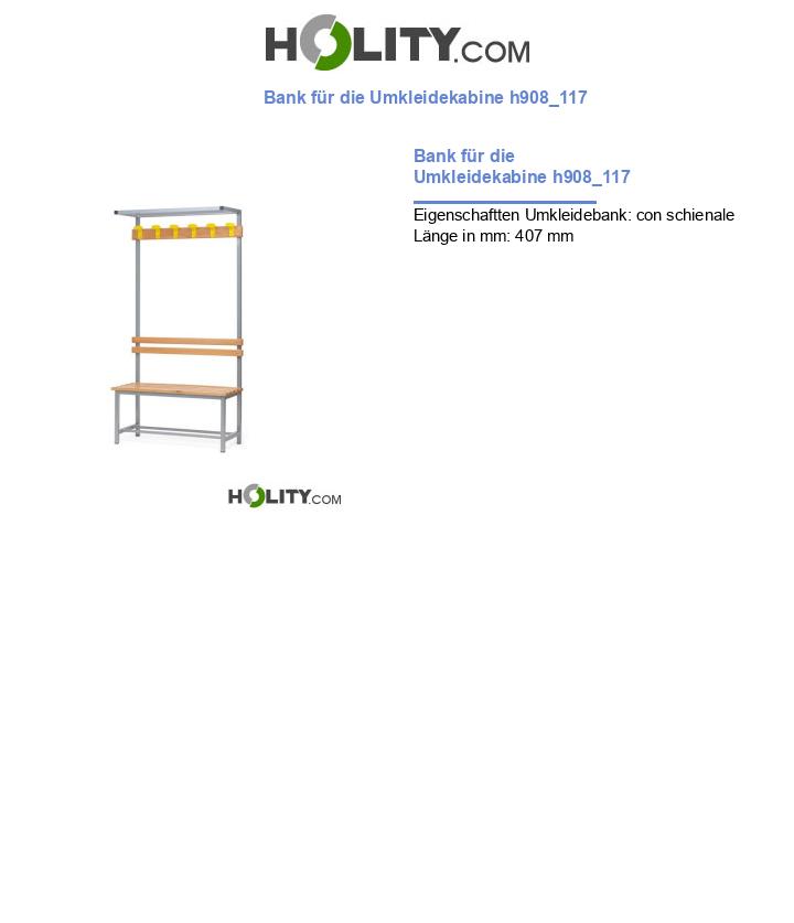 Bank für die Umkleidekabine h908_117