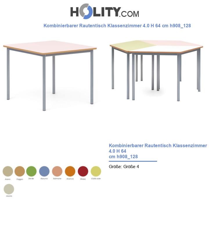 Kombinierbarer Rautentisch Klassenzimmer 4.0 H 64 cm h908_128