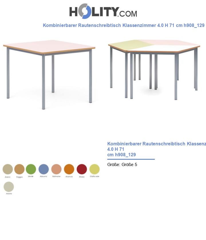Kombinierbarer Rautenschreibtisch Klassenzimmer 4.0 H 71 cm h908_129