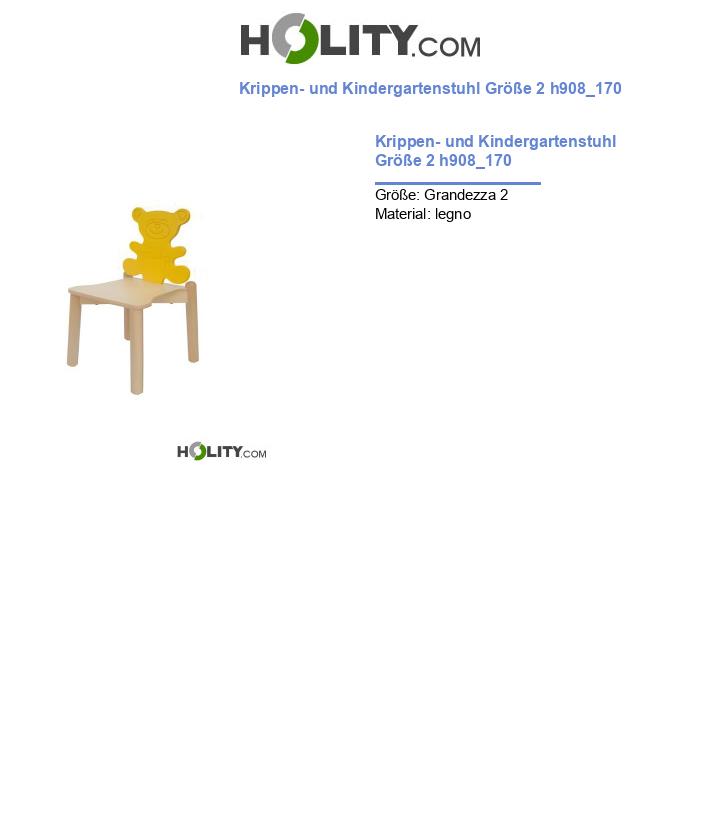 Krippen- und Kindergartenstuhl Größe 2 h908_170
