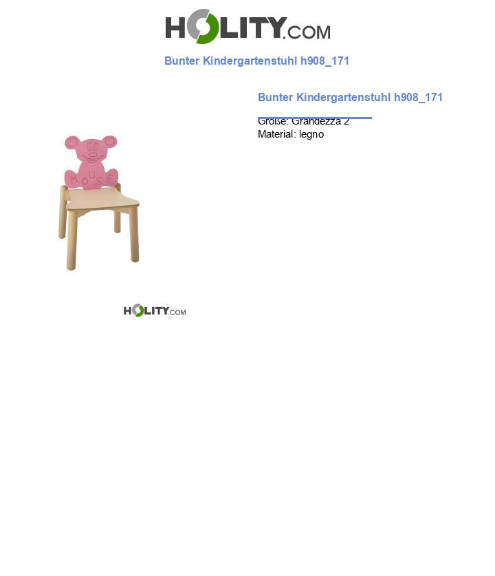 Bunter Kindergartenstuhl h908_171