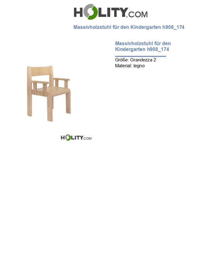 Massivholzstuhl für den Kindergarten h908_174