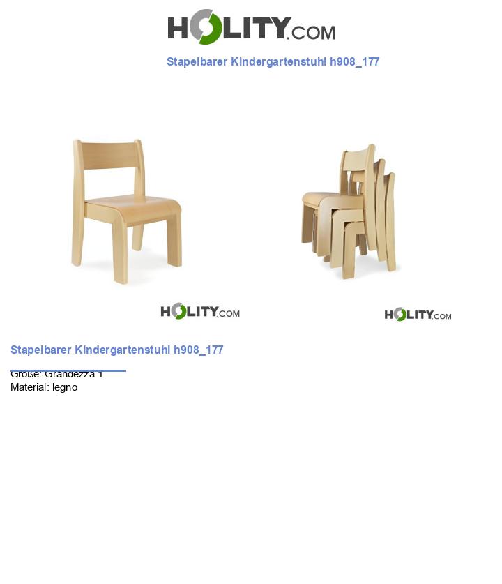 Stapelbarer Kindergartenstuhl h908_177