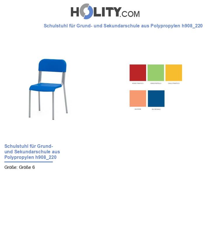 Schulstuhl für Grund- und Sekundarschule aus Polypropylen h908_220