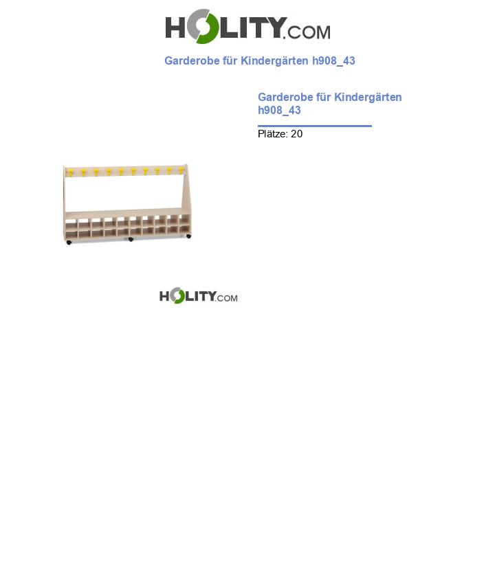 Garderobe für Kindergärten h908_43