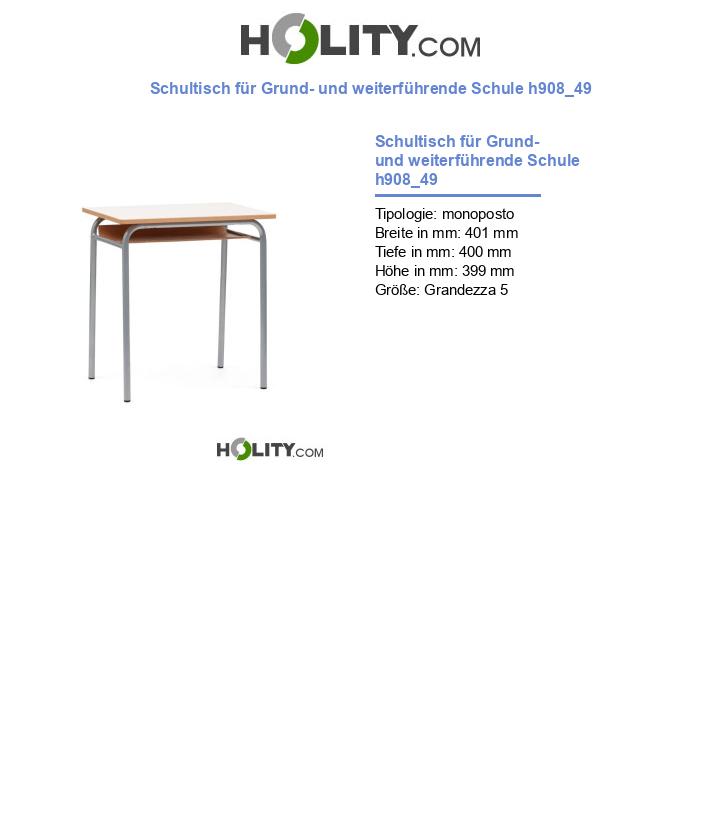 Schultisch für Grund- und weiterführende Schule h908_49