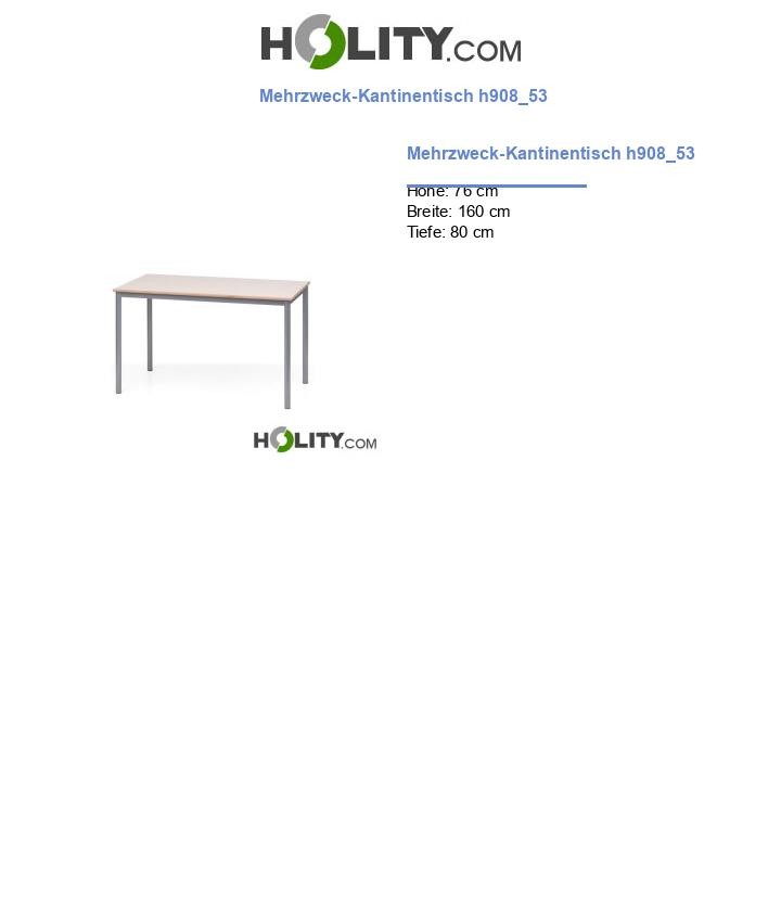 Mehrzweck-Kantinentisch h908_53