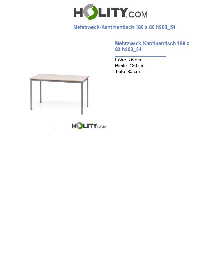 Mehrzweck-Kantinentisch 180 x 80 h908_54