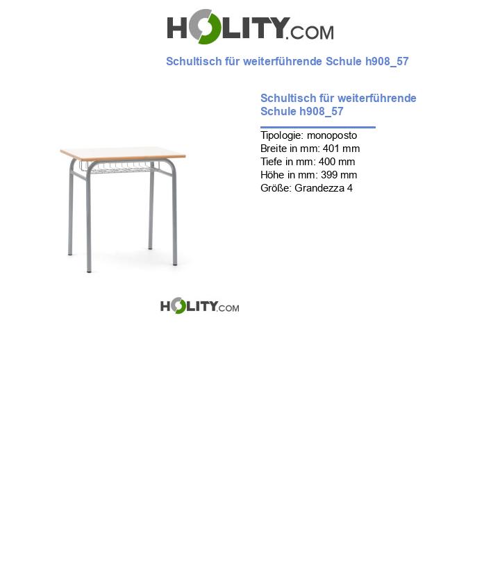 Schultisch für weiterführende Schule h908_57