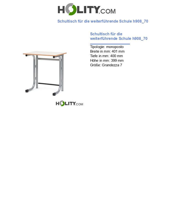 Schultisch für die weiterführende Schule h908_70