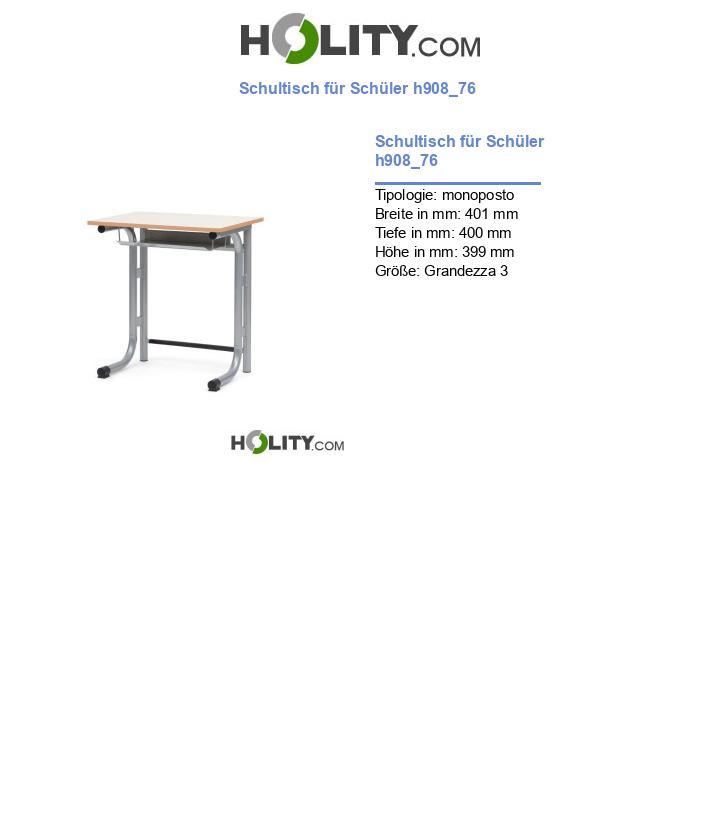 Schultisch für Schüler h908_76