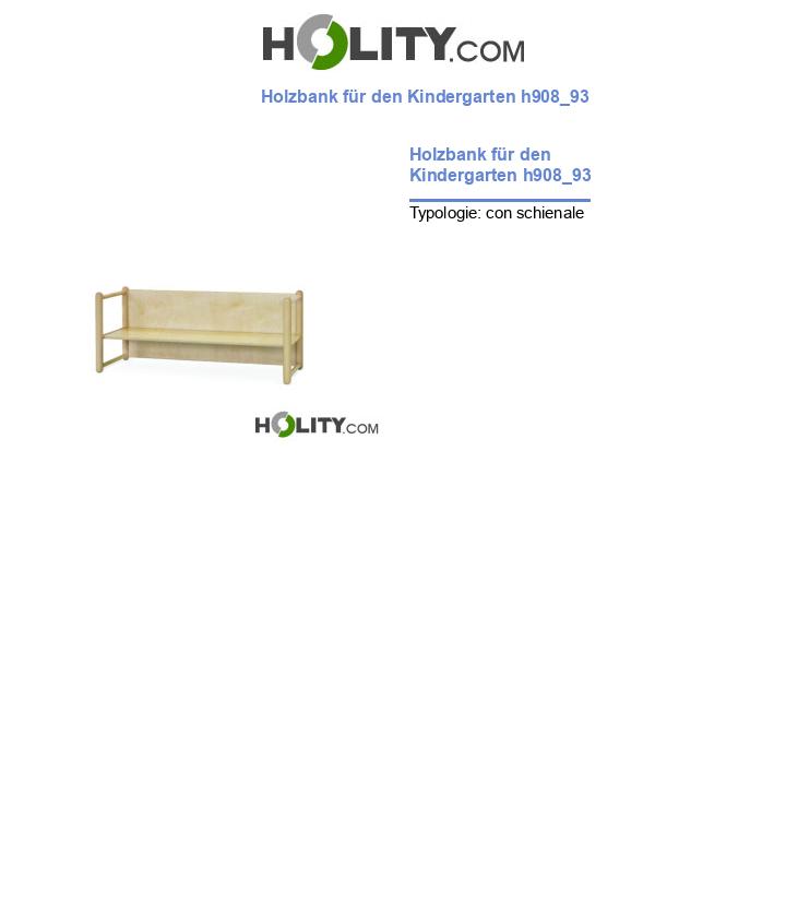 Holzbank für den Kindergarten h908_93