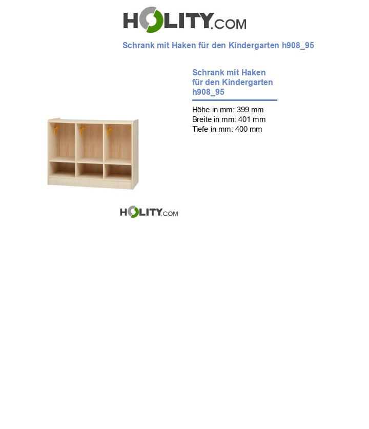 Schrank mit Haken für den Kindergarten h908_95
