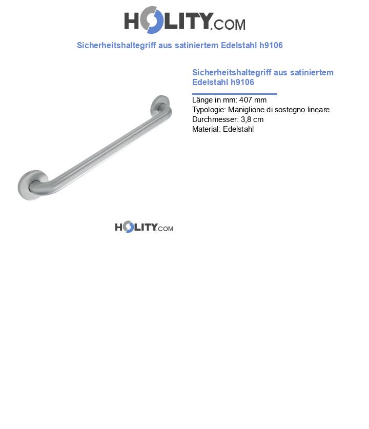 Sicherheitshaltegriff aus satiniertem Edelstahl h9106