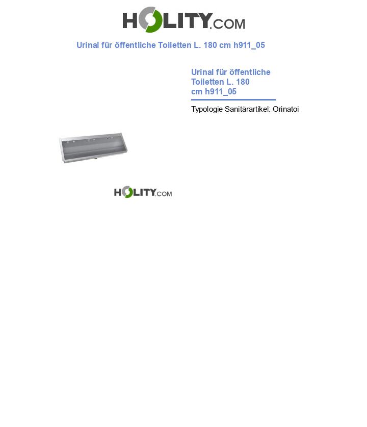 Urinal für öffentliche Toiletten L. 180 cm h911_05