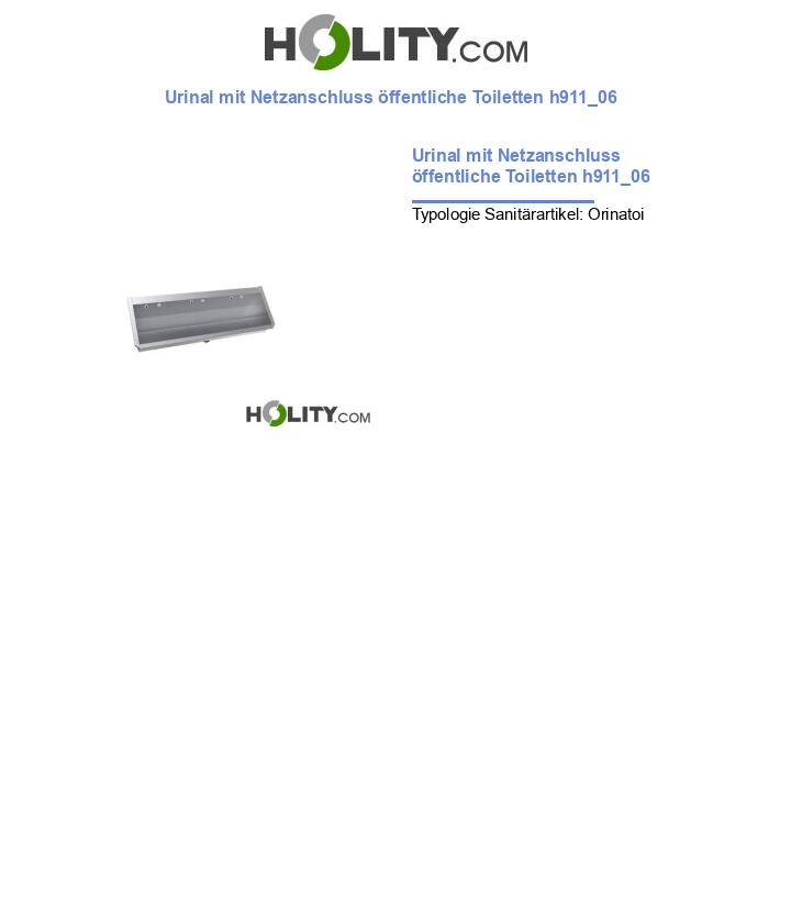 Urinal mit Netzanschluss öffentliche Toiletten h911_06