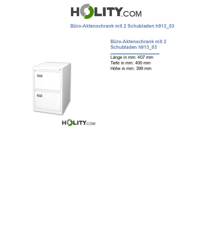 Büro-Aktenschrank mit 2 Schubladen h913_03