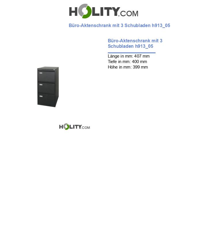 Büro-Aktenschrank mit 3 Schubladen h913_05