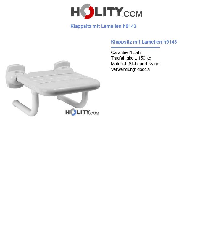 Klappsitz mit Lamellen h9143