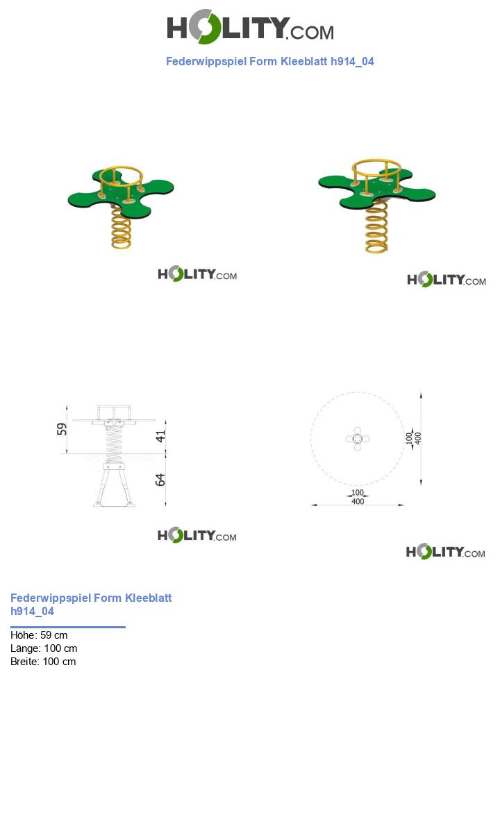 Federwippspiel Form Kleeblatt h914_04