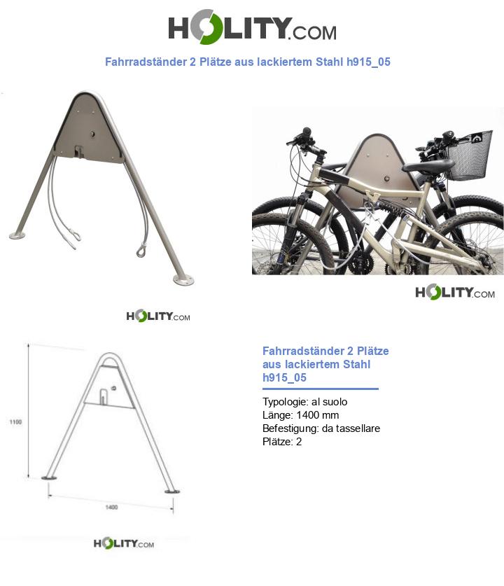Fahrradständer 2 Plätze aus lackiertem Stahl h915_05