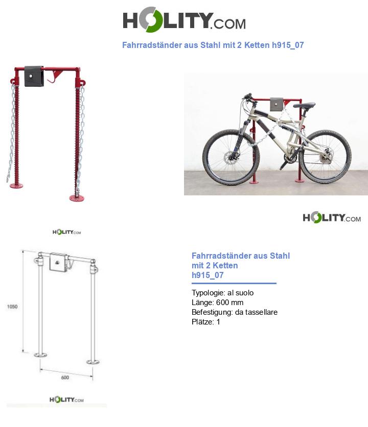 Fahrradständer aus Stahl mit 2 Ketten h915_07