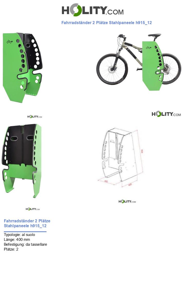 Fahrradständer 2 Plätze Stahlpaneele h915_12