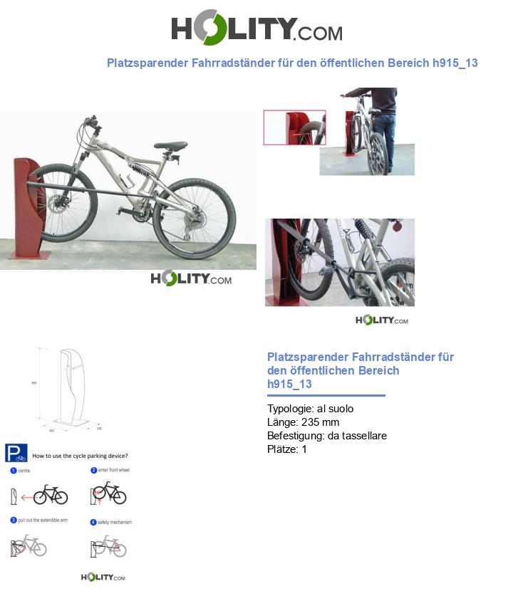 Platzsparender Fahrradständer für den öffentlichen Bereich h915_13