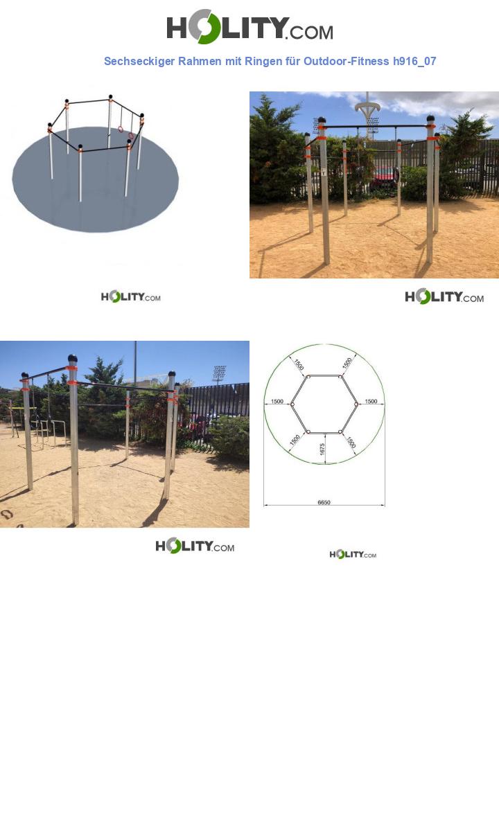 Sechseckiger Rahmen mit Ringen für Outdoor-Fitness h916_07