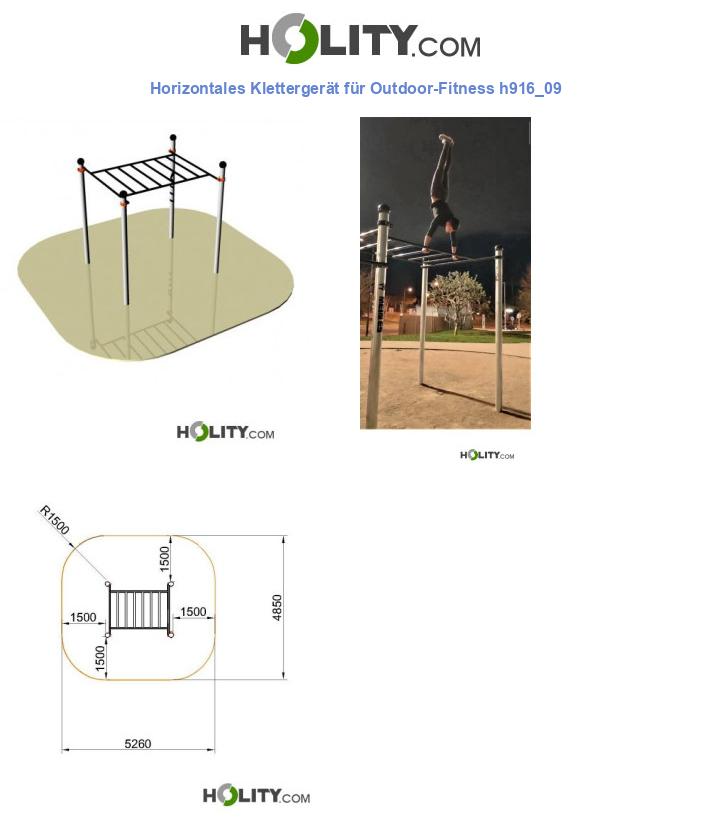 Horizontales Klettergerät für Outdoor-Fitness h916_09