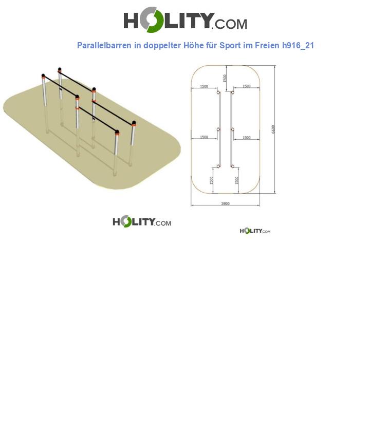 Parallelbarren in doppelter Höhe für Sport im Freien h916_21