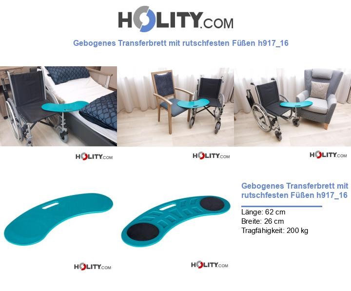 Gebogenes Transferbrett mit rutschfesten Füßen h917_16
