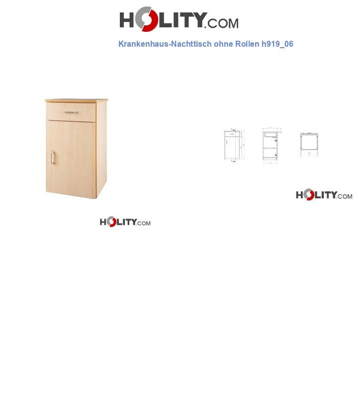 Krankenhaus-Nachttisch ohne Rollen h919_06