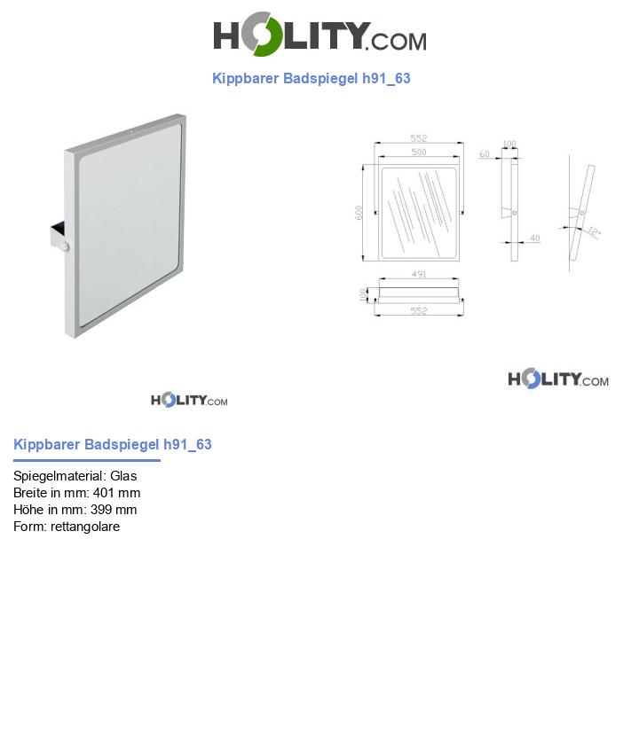 Kippbarer Badspiegel h91_63