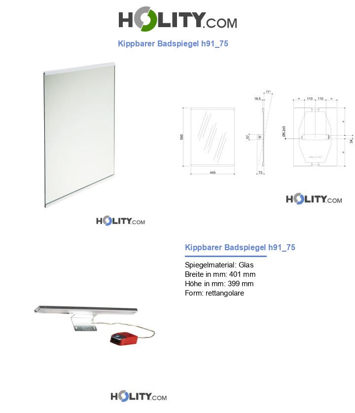 Kippbarer Badspiegel h91_75