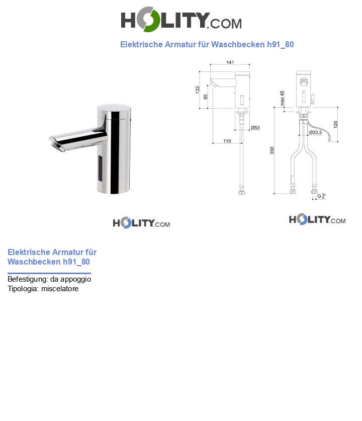 Elektrische Armatur für Waschbecken h91_80