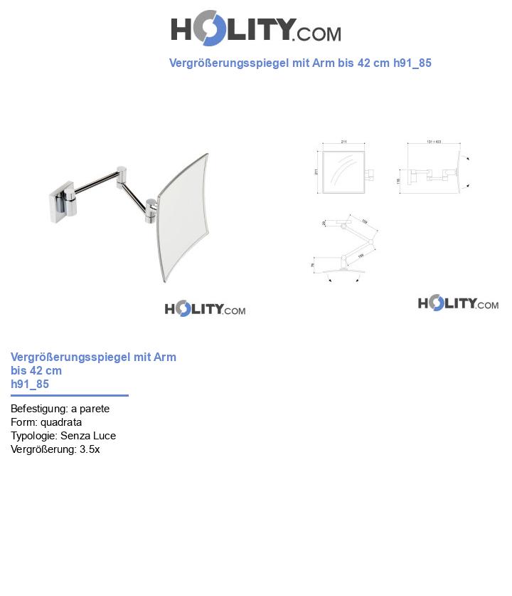 Vergrößerungsspiegel mit Arm bis 42 cm h91_85